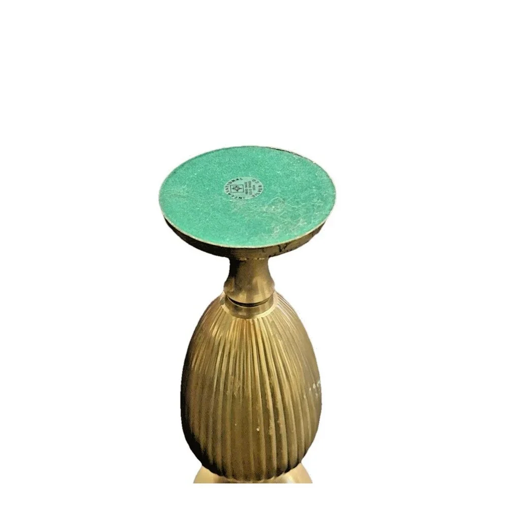 Vintage 1960s Solid Brass Urn Vase 12” Fluted Moradabad India Hand Chased Heavy